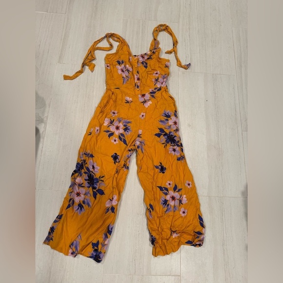 Jessica Simpson Floral Orange Jumpsuit size XS - Picture 4 of 8